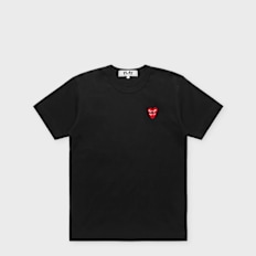 Comme des Garcons Play T-Shirt Double Red Emblem black