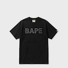 A Bathing Ape Bape Rhinestone Logo Relaxed Fit Tee schwarz