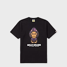 A Bathing Ape Color Camo Milo Shark FZH Tee schwarz