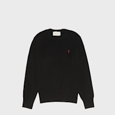 AMI PARIS Crewneck Sweater With ADC black