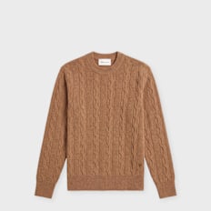 AMI PARIS Crewneck Sweater With Tonal ADC beige