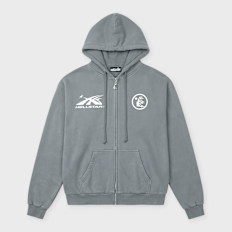 HELLSTAR Logo Zip grey