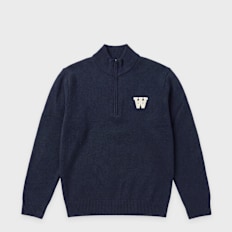 Wood Wood Tay Half Zipper blue