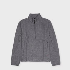 Pas Normal Studios Off-Race Boiled Wool Half-Zip grey