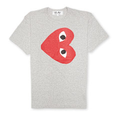 Comme des Garcons Play Play Logo T-Shirt grau
