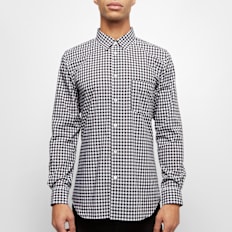 Comme des Garcons Shirt Forever Yarn Dyed Cotton Gingham Shirt schwarz