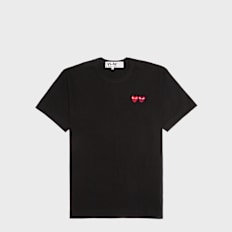 Comme des Garcons Play Play Two Heart T-Shirt schwarz