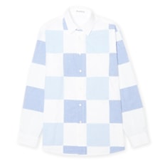 J. W. Anderson Checkboard Applique Shirt blau