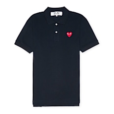 Comme des Garcons Play Play Polo Shirt Red Heart blau