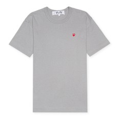 Comme des Garcons Play Mens T-Shirt Short Sleeve grijs