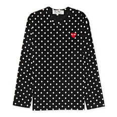 Comme des Garcons Play Black Polka Dot Longsleeve schwarz