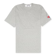 Comme des Garcons Play T-Shirt Sleeve Heart Logo grijs