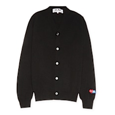 Comme des Garcons Play Knit Cardigan zwart