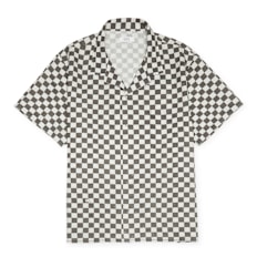 ERL Unisex Printed Hawaian Shirt Woven grijs