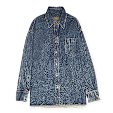 MM6 Maison Margiela Long-Sleeved denim Shirt blue