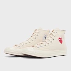 Comme des Garcons Play Small Red Heart Chuck Taylor All Star '70 Hi beige