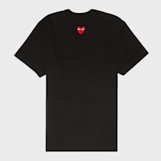 Comme des Garcons Play Small Red Heart Neck T-Shirt Black black