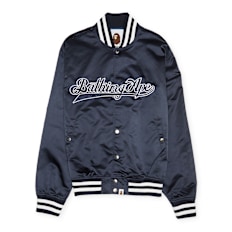 A Bathing Ape Baseball Varsity Jacket blue
