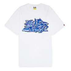 A Bathing Ape Asnka Kanji Graffiti Logo Tee weiß