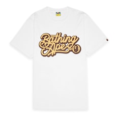 A Bathing Ape Bathing Ape Script Logo Tee white