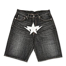 A Bathing Ape Twin Sta Relaxed Fit Denim Shorts grey