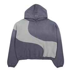 ERL Unisex Wave Hoodie Knit blauw