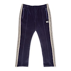 Needles Narrow Track Pant - C/PE Velour blue