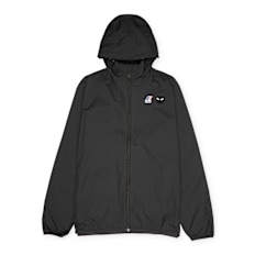Comme des Garcons Play K-Way Full Zip Jacket Black Emblem zwart