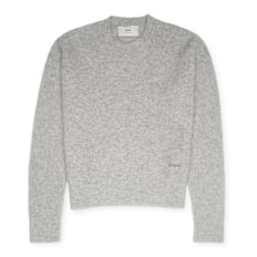 AMI PARIS Wool Knit Alpaca Crewneck Pullover grijs