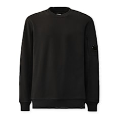C. P. Company Diagonal Raised Fleece Crewneck Sweatshirt black