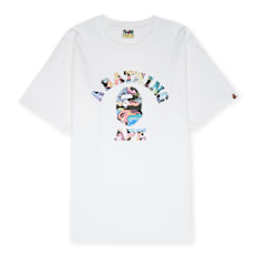 A Bathing Ape Art Camo College Tee M weiß