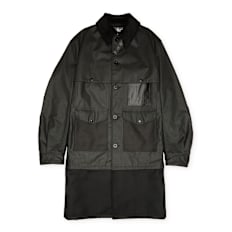 Junya Watanabe MAN Leather Coat zwart