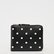 Comme des Garcons Wallet Dots Printed Leather Line schwarz