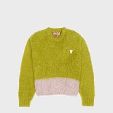 Brain Dead Super Hairy Boxy Knit Sweater grün