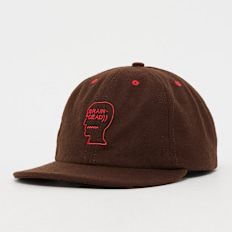 Brain Dead Flannel Classic Logohead 6 Panel Hat braun