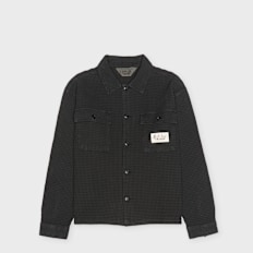 Brain Dead Waffle Button Front Shirt schwarz