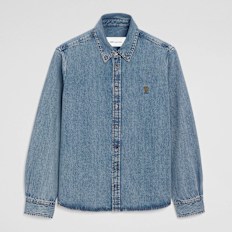 AMI PARIS Constrasted Ami De Coeur Shirt blue