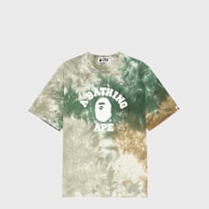 A Bathing Ape Tie Dyed College Relaxed Fit Tee M grün