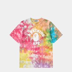 A Bathing Ape Tie Dyed College Relaxed Fit Tee M multi-colour