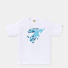 A Bathing Ape ABC Camo Ape Face Sta Tee M weiß