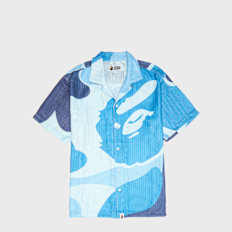 A Bathing Ape Mega ABC Camo Mesh Shirt M blauw