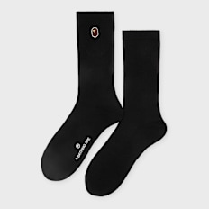 A Bathing Ape Ape Head One Point Socks zwart