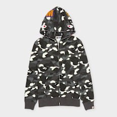 A Bathing Ape City Camo Shark Regular Fit Ful0l Zip Hoodie black
