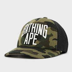 A Bathing Ape 1st Camo NYC Logo Mesh Cap green grün
