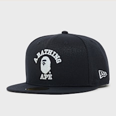A Bathing Ape Glow In The Dark College New Era 59Fifty Cap blue