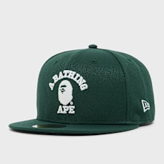 A Bathing Ape Glow In The Dark College New Era 59Fifty Cap groen