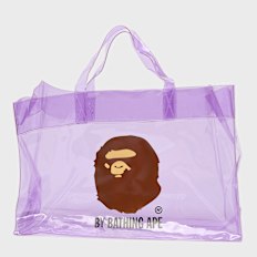 A Bathing Ape Ape Head Clear Bag purple