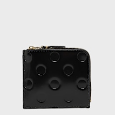 Comme des Garcons Wallet Dots Embossed Leather Line schwarz