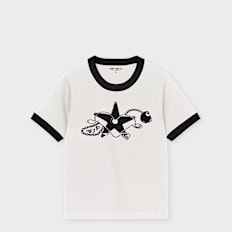Carhartt WIP Wmns S/S Outlaw Star Ringer T-S weiß