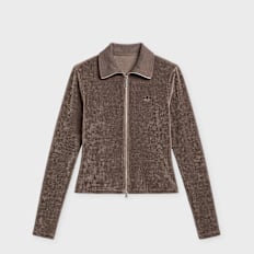 adidas Originals Premium Essential Chenille Zip Up Track Cardigan brown